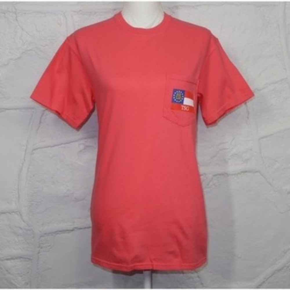 The Southern Gentleman Pink Georgia Pocket‎ Tee - Size S